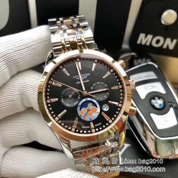 LONGINES浪琴 獨家品質 六針商務款 男士腕表 WSS0199